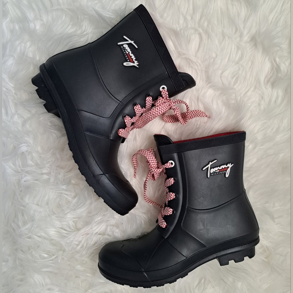 Tommy Hilfiger Women's Black Rain Boots